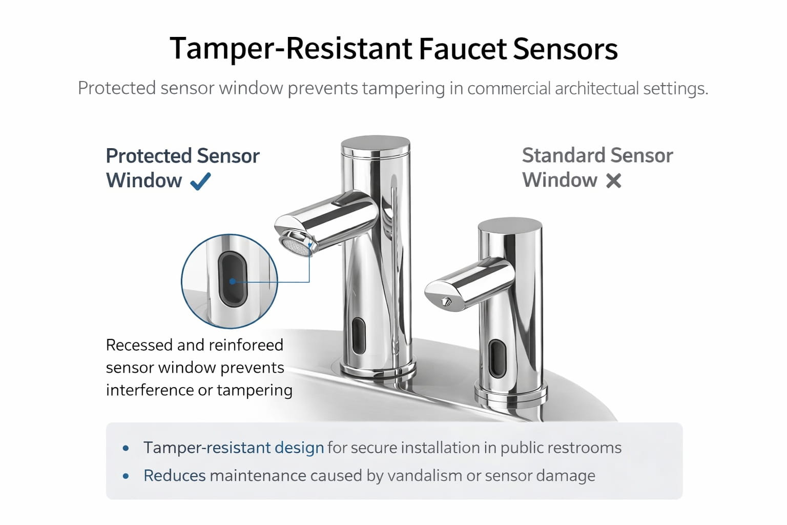 Protected sensor window sample image with tamper-resistant design