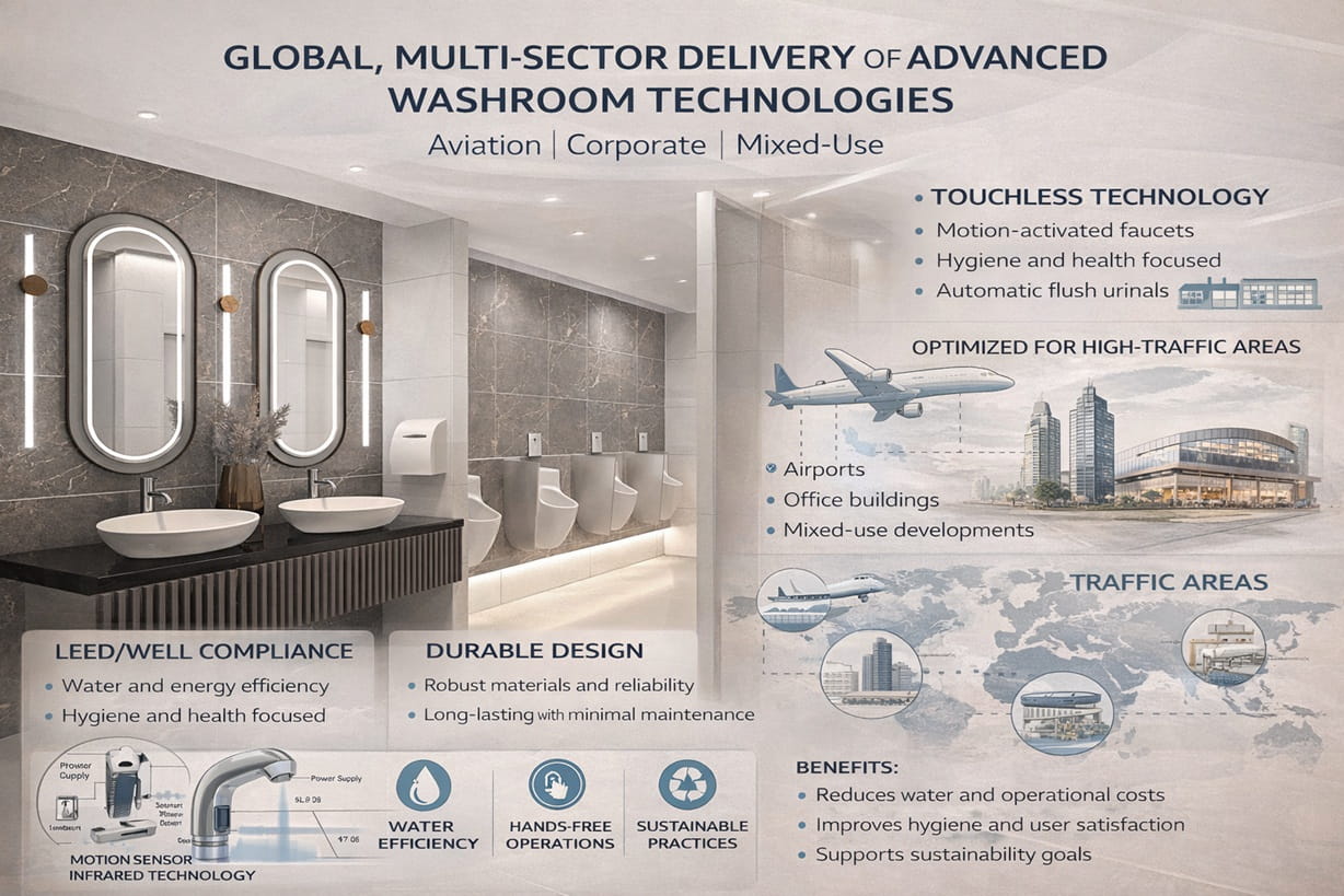 Advanced washroom tech for high-traffic spaces