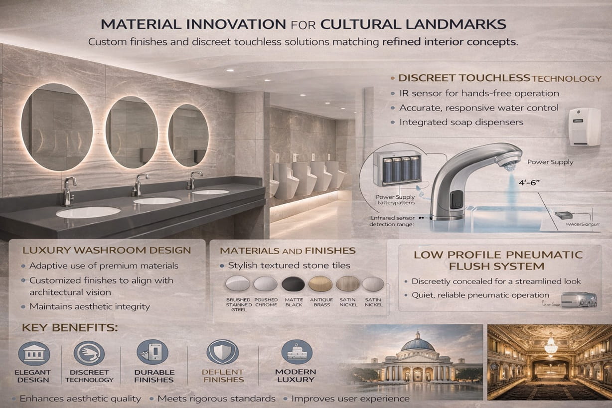 Luxury washroom design for landmarks