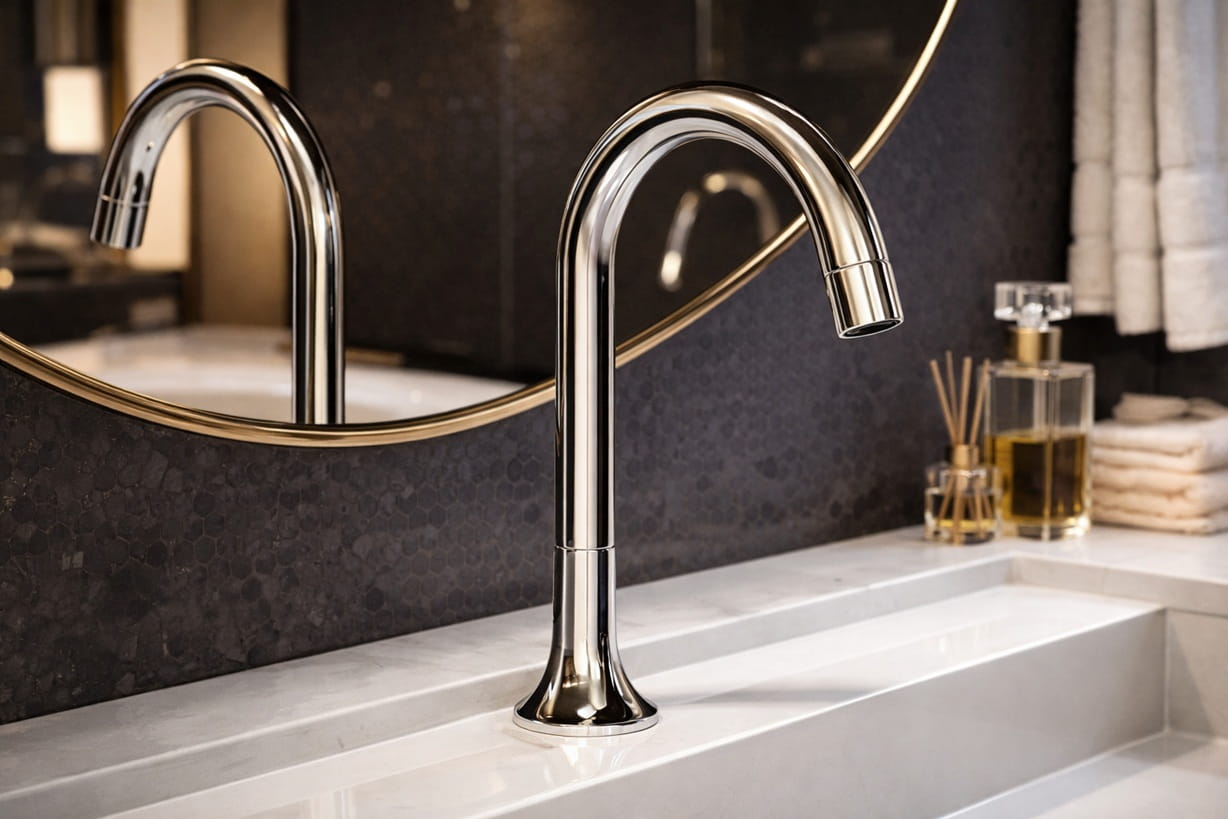 Smart faucet materials and engineering used in modern architectural plumbing fixtures
