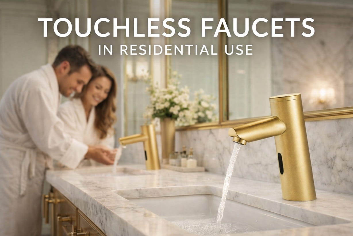 Smart touchless faucet demonstrating water efficiency and modern plumbing standards