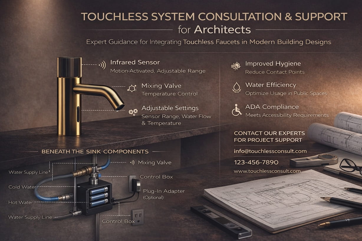 Contact and consultation image for architects requesting touchless faucet support