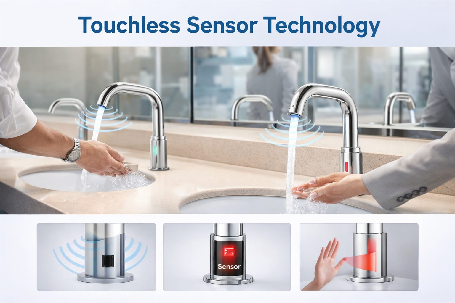 Smart faucet with modern architectural finish highlighting 2025 faucet color and coating trends