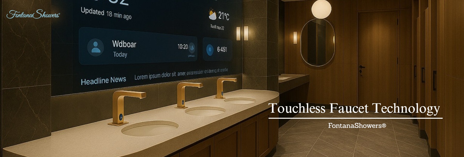 Luxury modern London residence bathroom transformation with architectural faucets