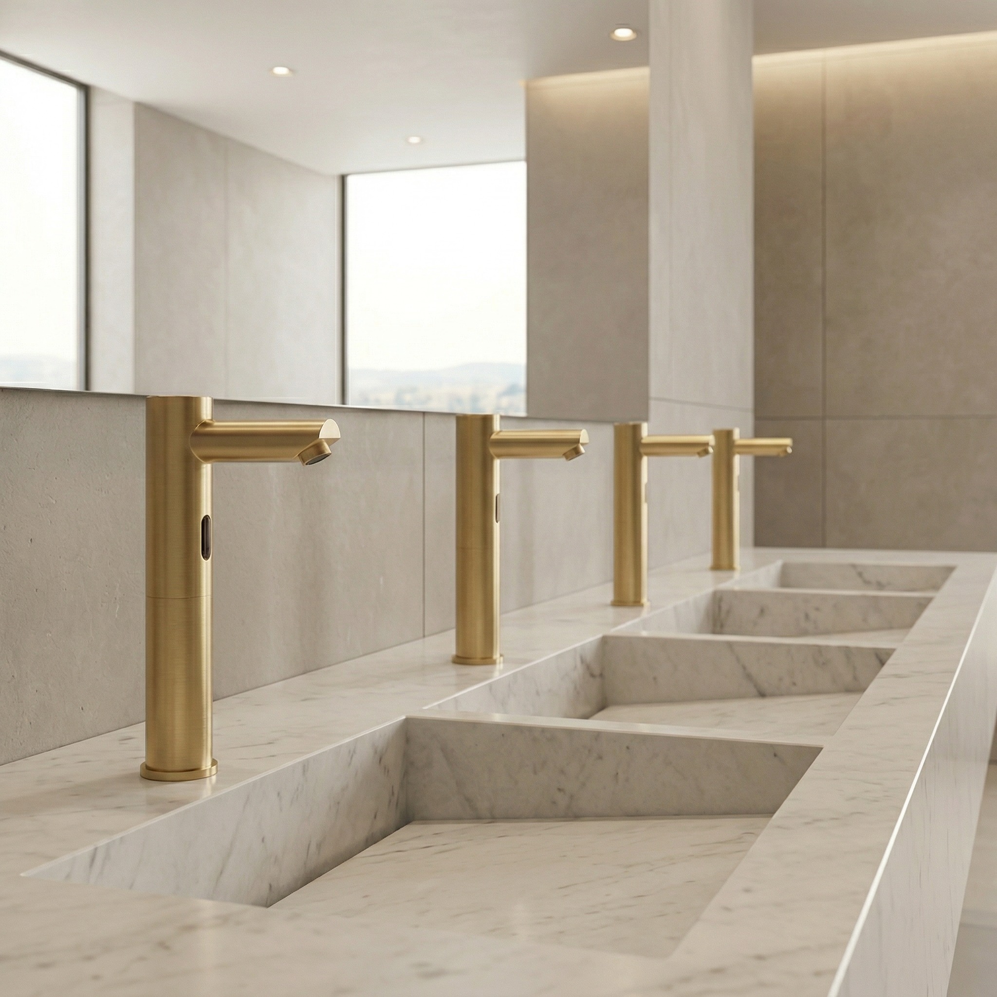 Material finishes: brushed nickel, matte black, chrome