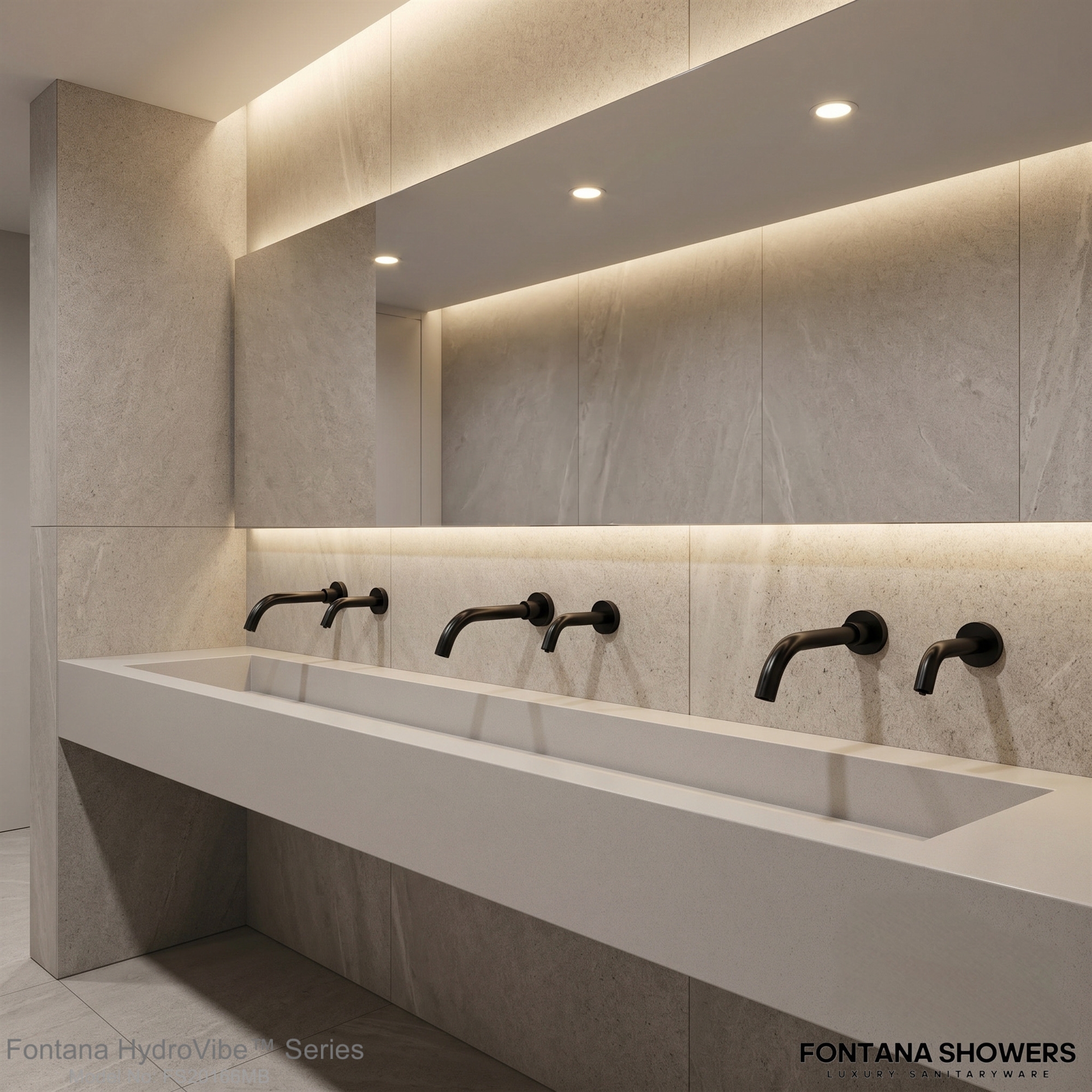 Airport washroom case study image showing durable touchless faucet placement in public terminals