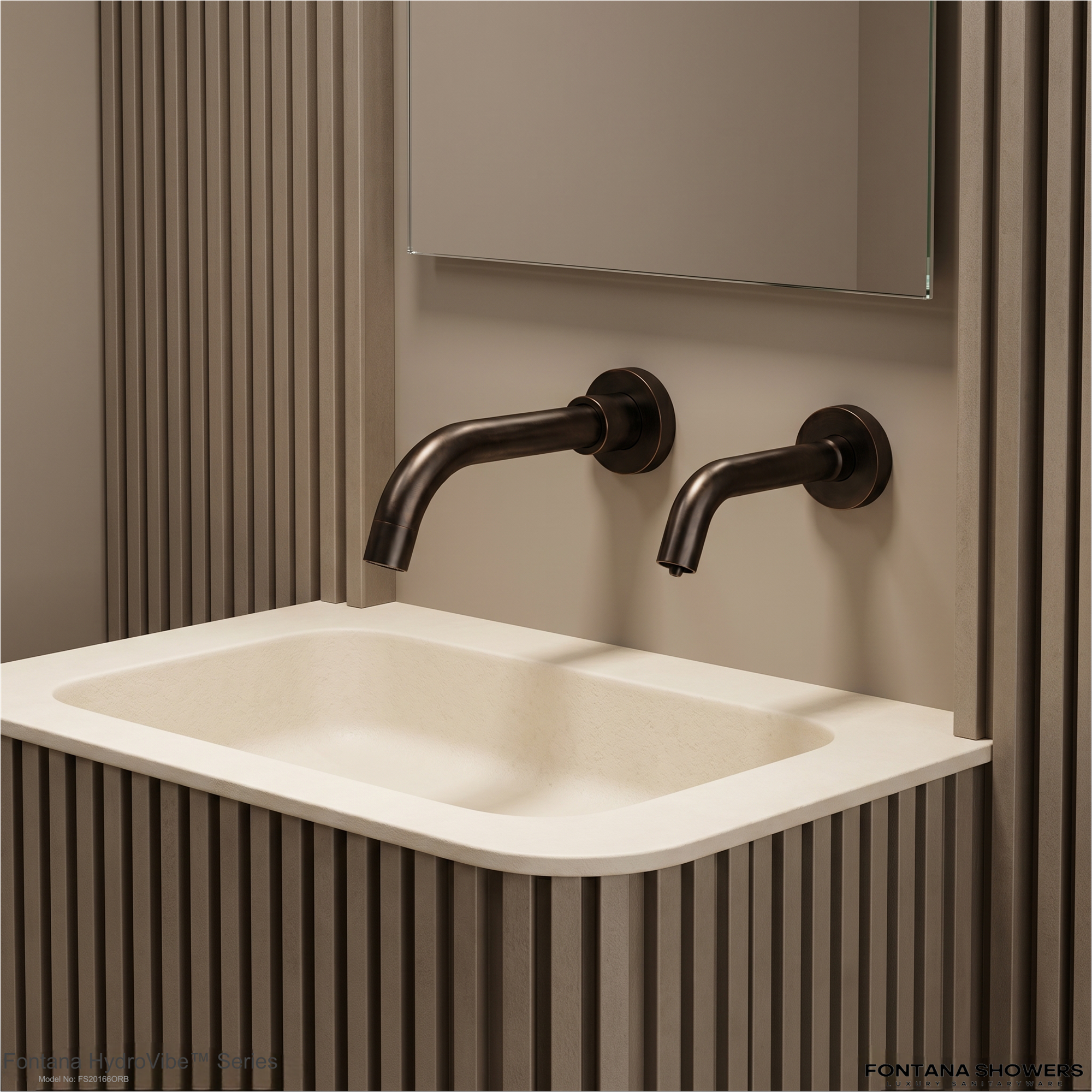 Commercial restroom faucet installation showing clean lines and touchless fixture placement